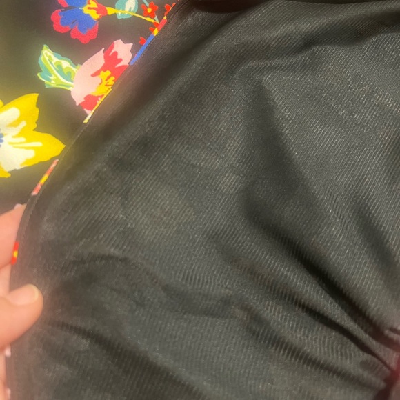 RACHEL Rachel Roy Blue Pink Ruffled Tiered Sheath Midi Dress! Vestido/ Floral - Picture 7 of 8